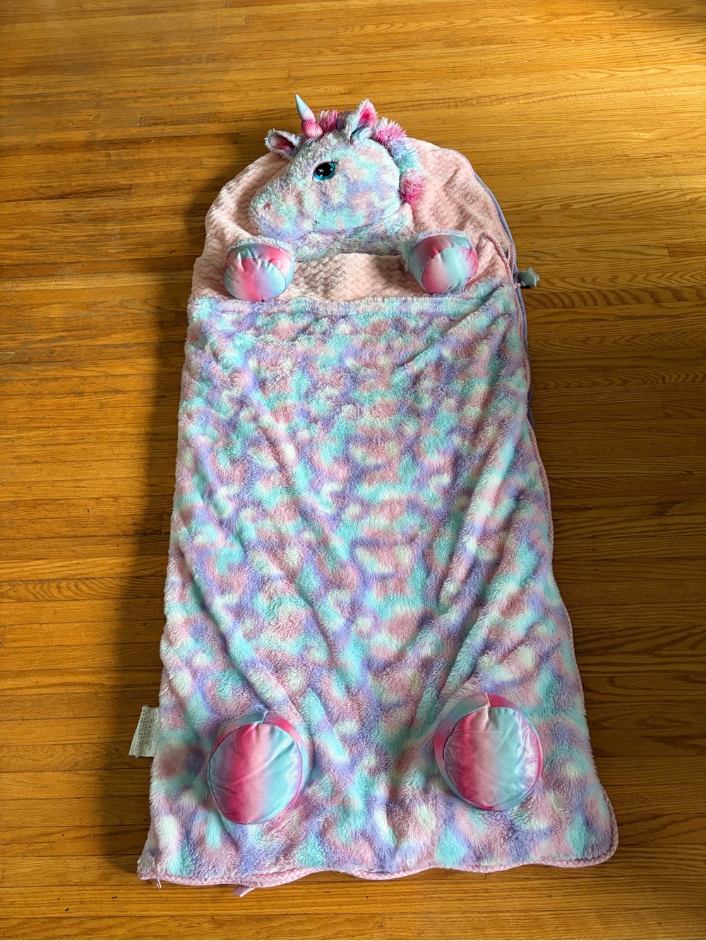 Unbranded Kids Unicorn Sleeping Bag - Pastel Pink & Blue